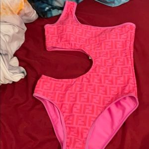 Pink fendi bathing suit brand new